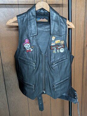 Easy Riders Motorcycle women's leather vest and Chaps